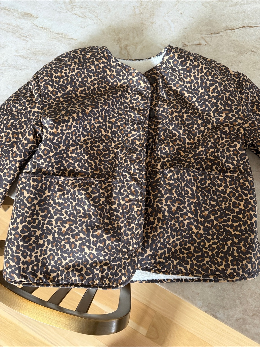 Sezane Leopard Print Puffer Jacket - Brown & Black